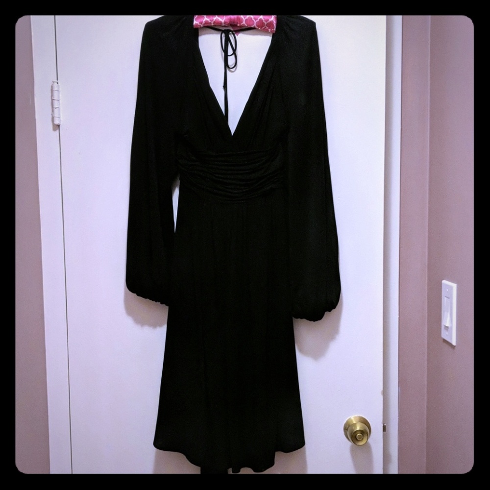 BCBG Max Azaria black dress. Knee length.